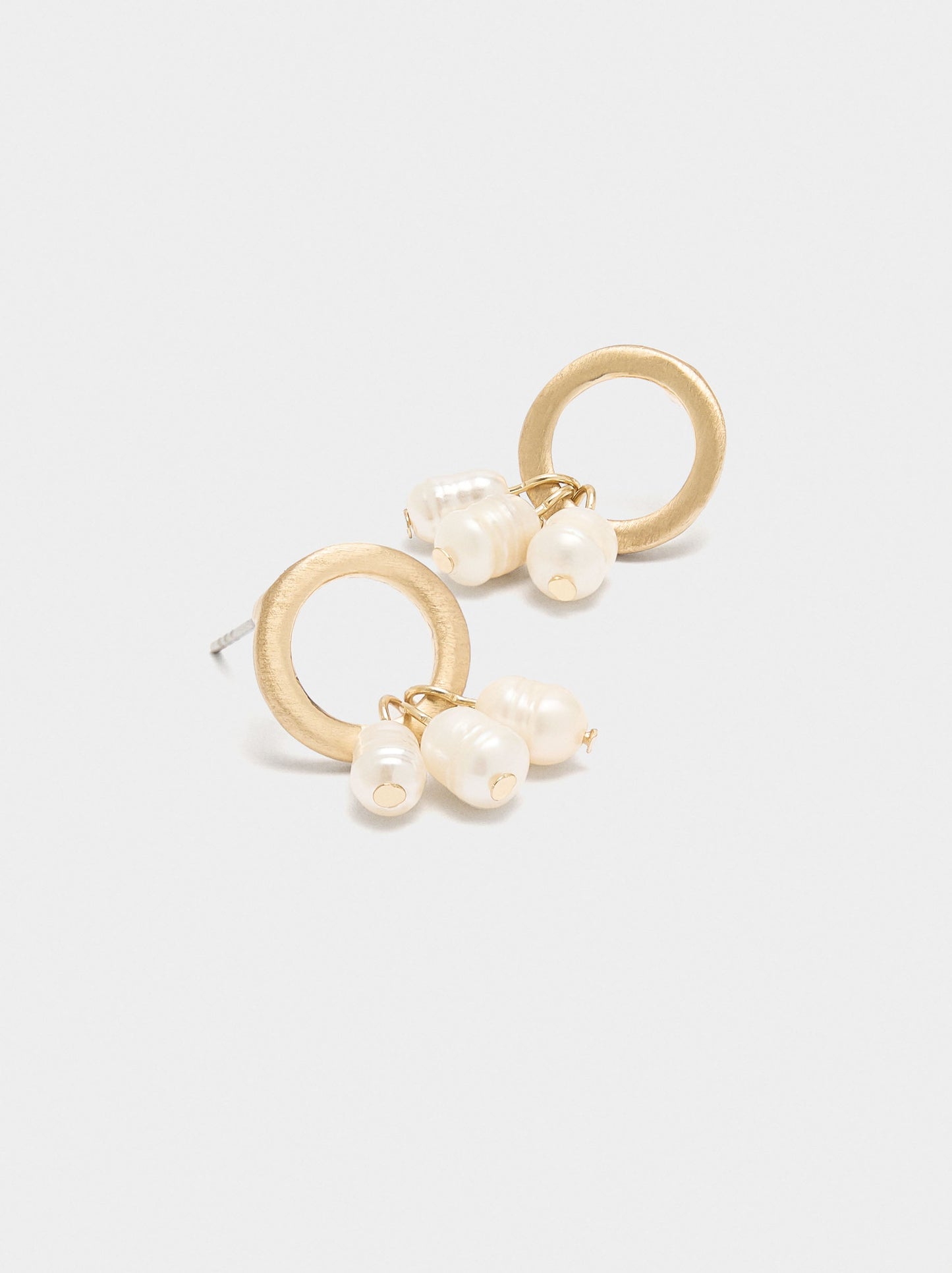 Hoop Earrings With Freshwater Pearls