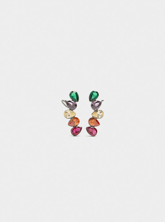Multicolor Zirconia Ear Jacket Earrings
