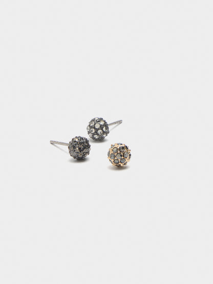 Set Of Short Earrings With Cubic Zirconia