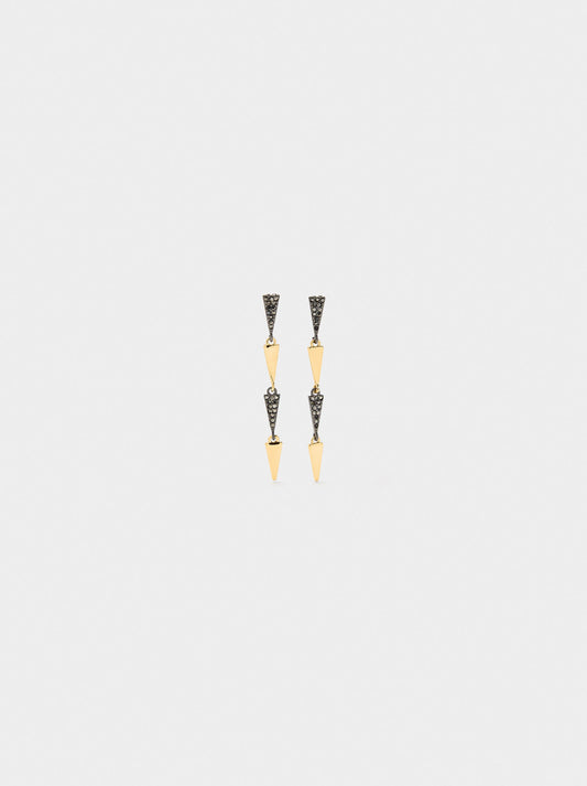 Earrings With Diamond Shapes With Cubic Zirconia