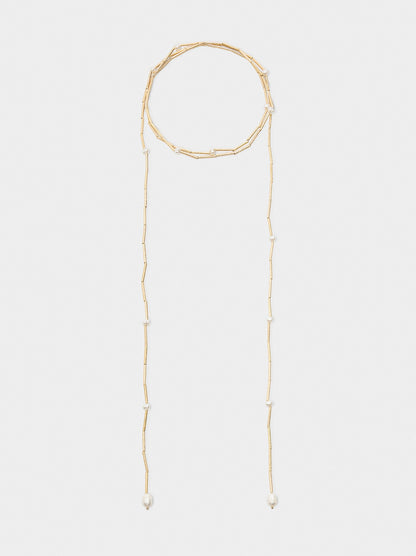 Long Necklace With Freshwater Pearls