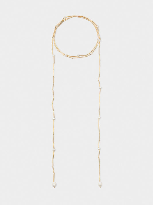 Long Necklace With Freshwater Pearls