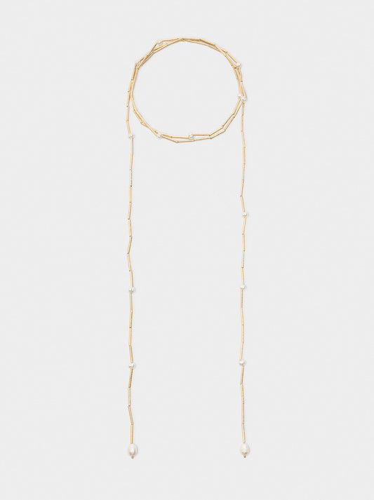 Long Necklace With Freshwater Pearls