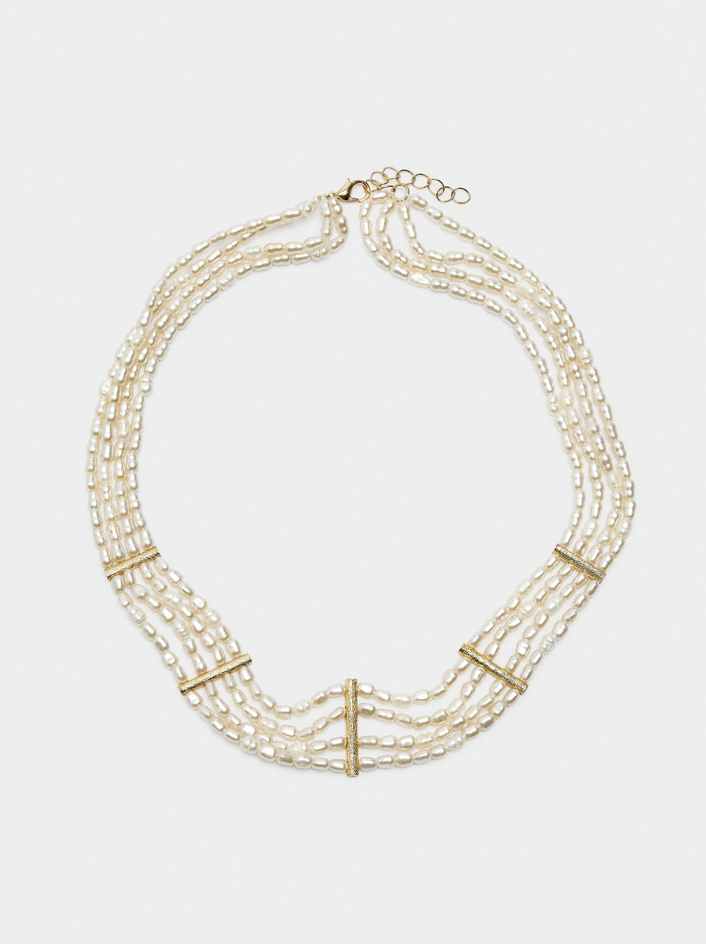 Short Multi-Collar With Freshwater Pearls
