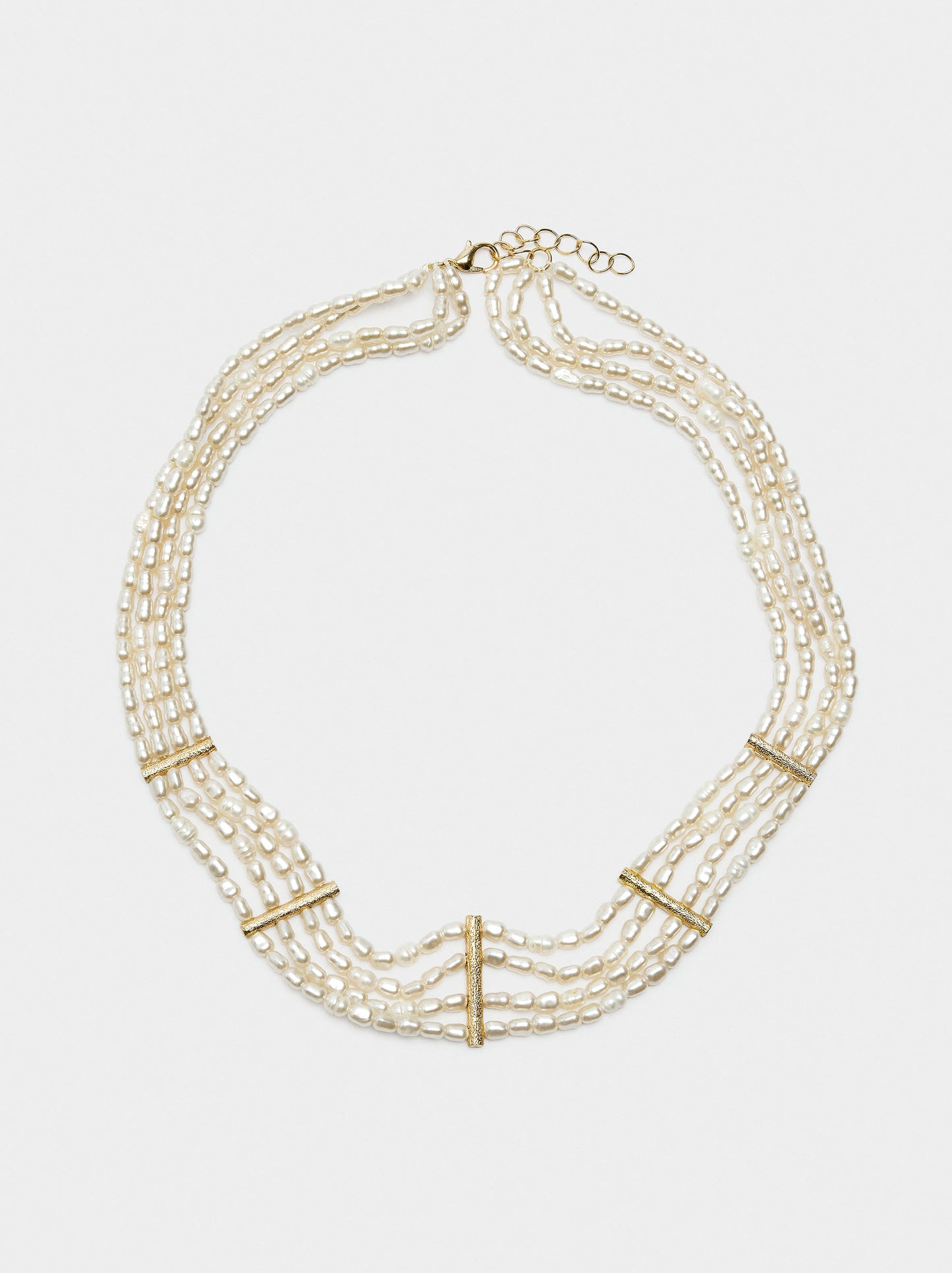 Short Multi-Collar With Freshwater Pearls