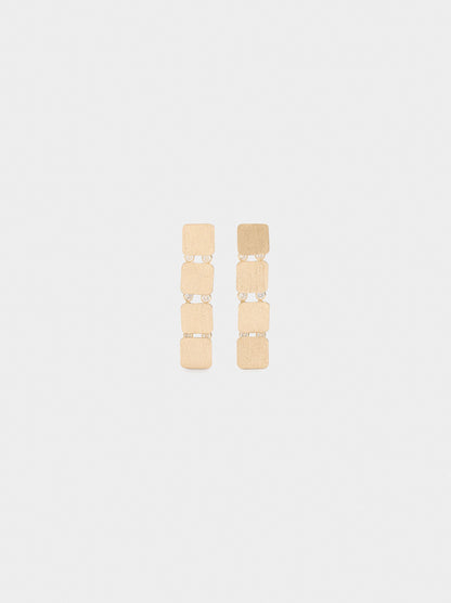 Long Earrings Squares With Cubic Zirconia