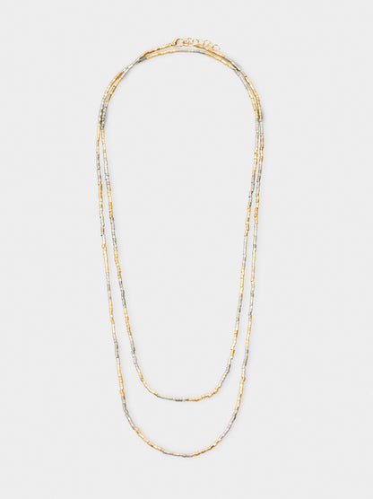 Bicolor Necklace With Two Turns