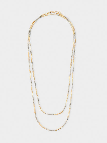 Bicolor Necklace With Two Turns