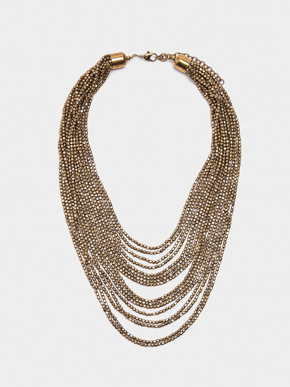 Long Multi-Collar Glass Beads