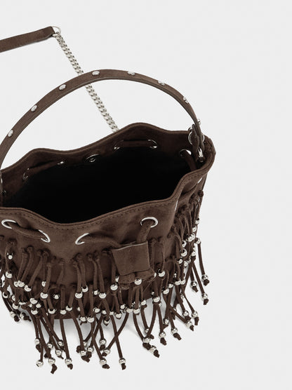 Party Bag With Fringes And Beads