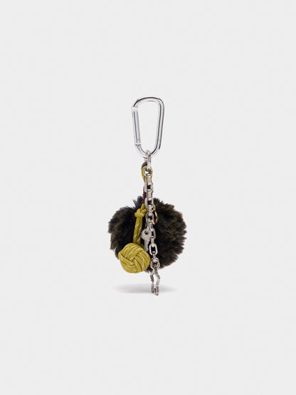 Keychain Charm With Pompom And Star