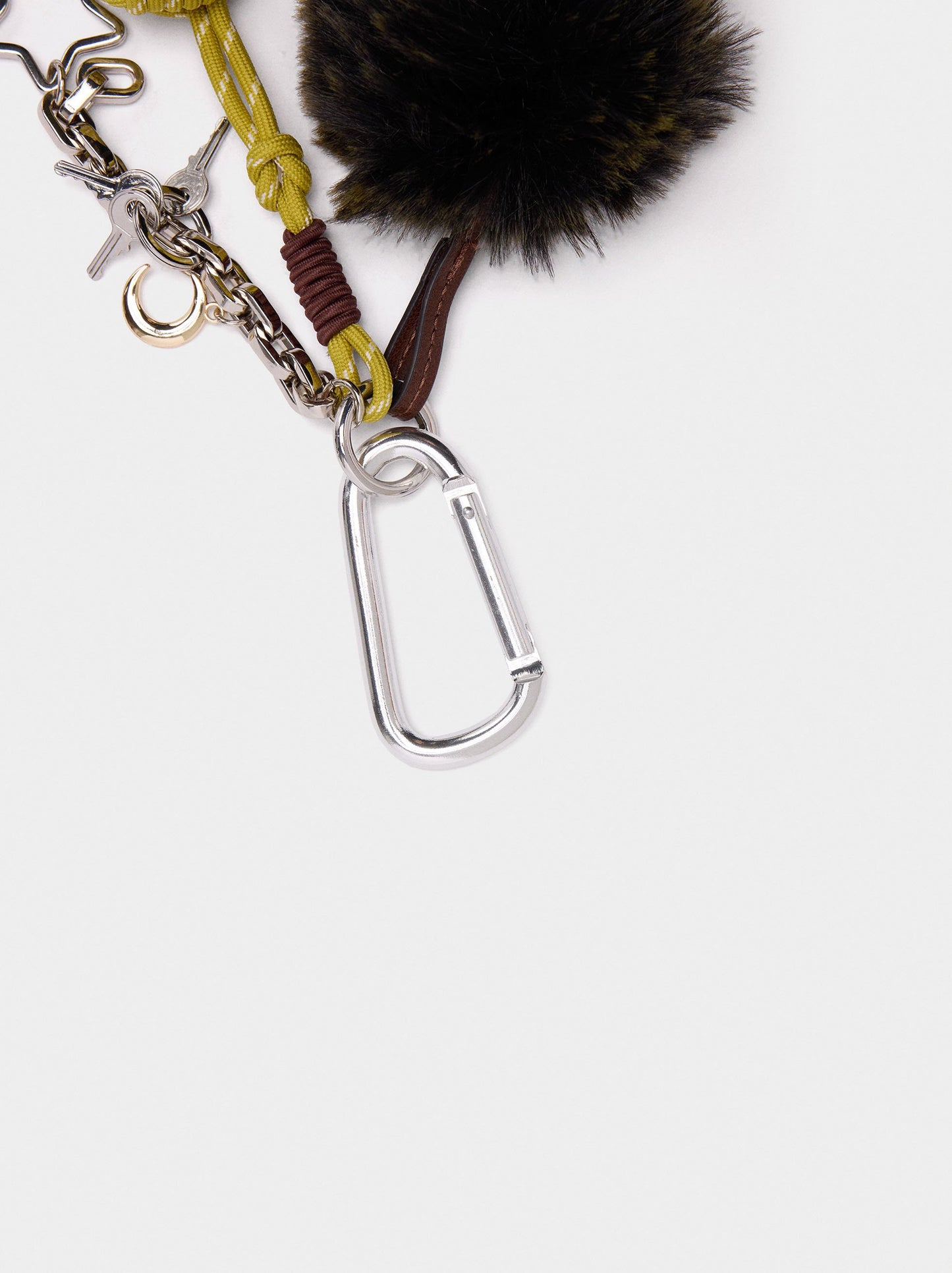 Keychain Charm With Pompom And Star