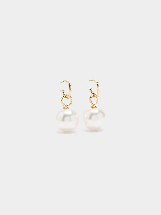 Hoop Earrings With Pearls