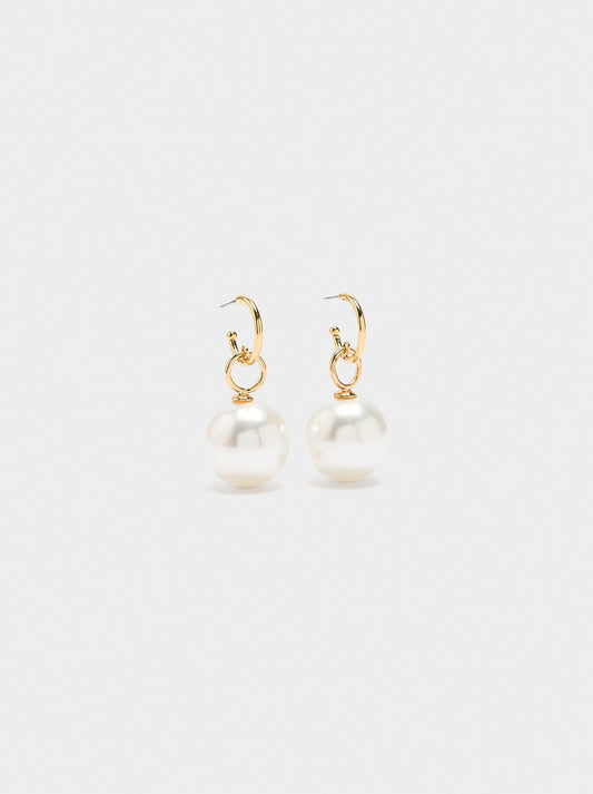 Hoop Earrings With Pearls