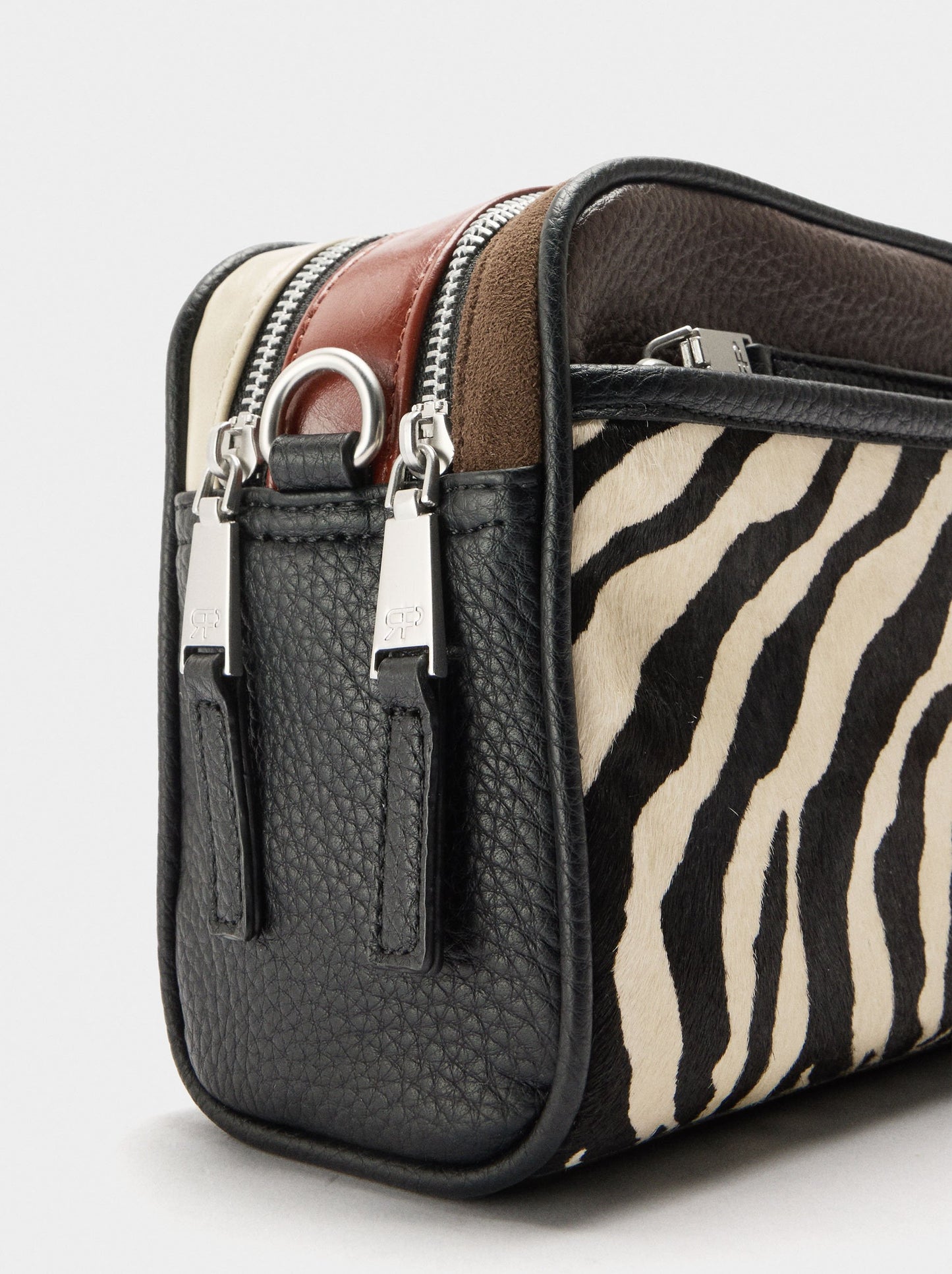 Crossbody Bag With Leather Details