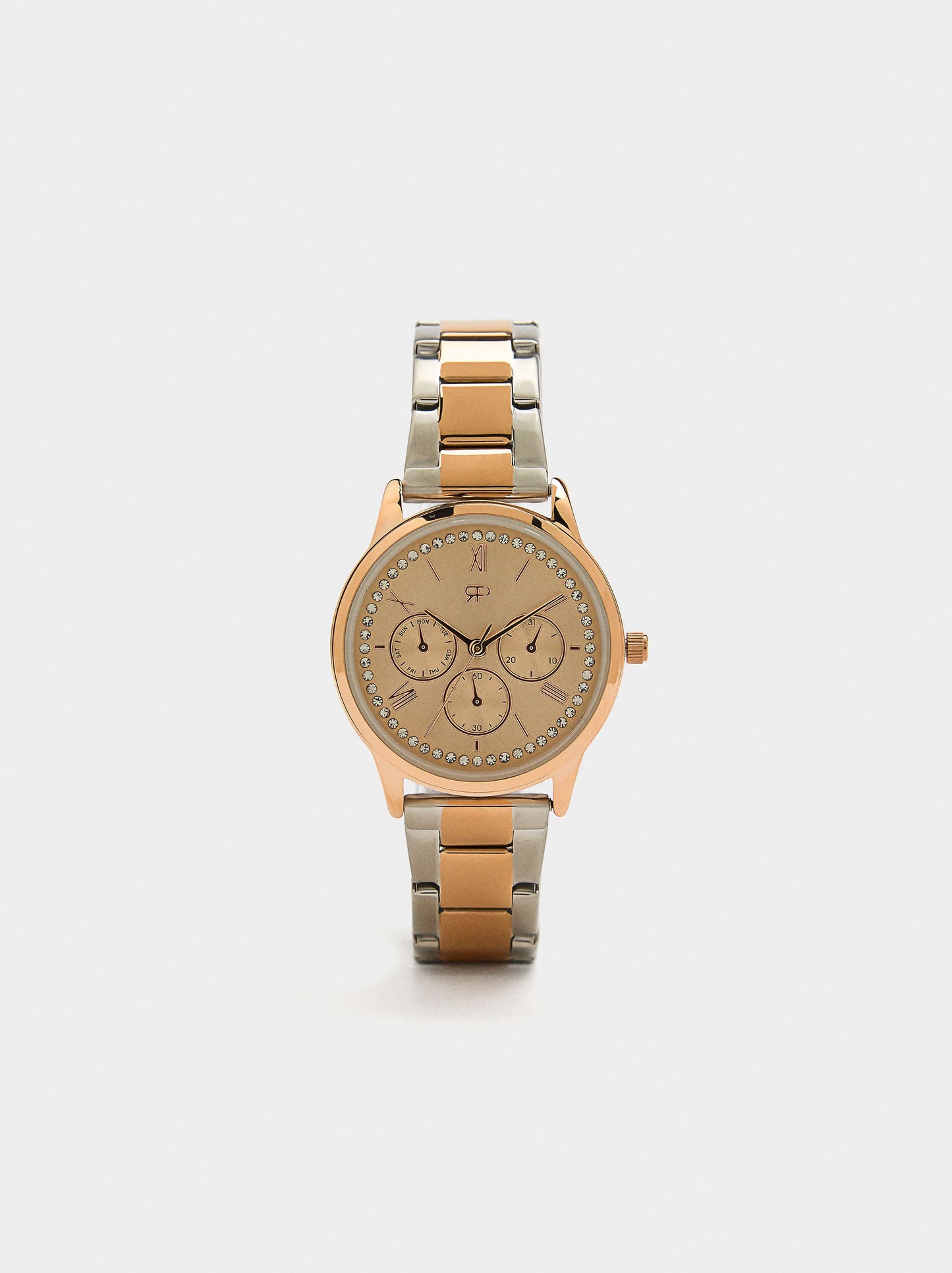 Bicolor Watch With Stainless Steel Bracelet