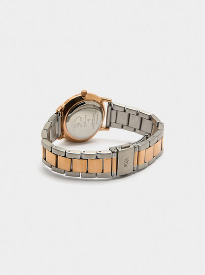 Bicolor Watch With Stainless Steel Bracelet
