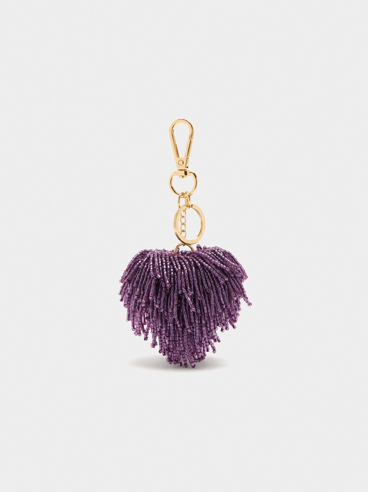 Keychain Charm Heart With Beads