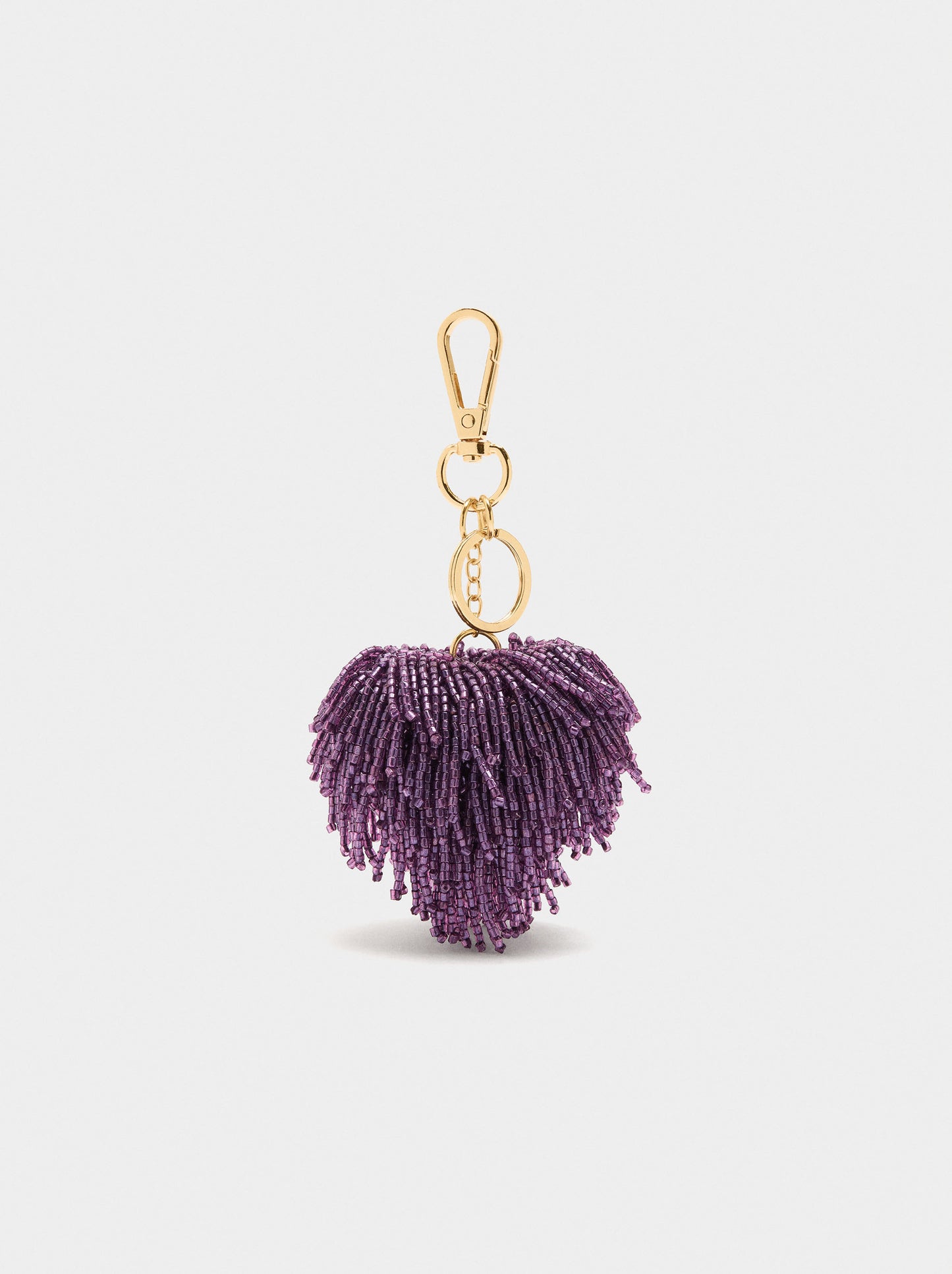 Keychain Charm Heart With Beads