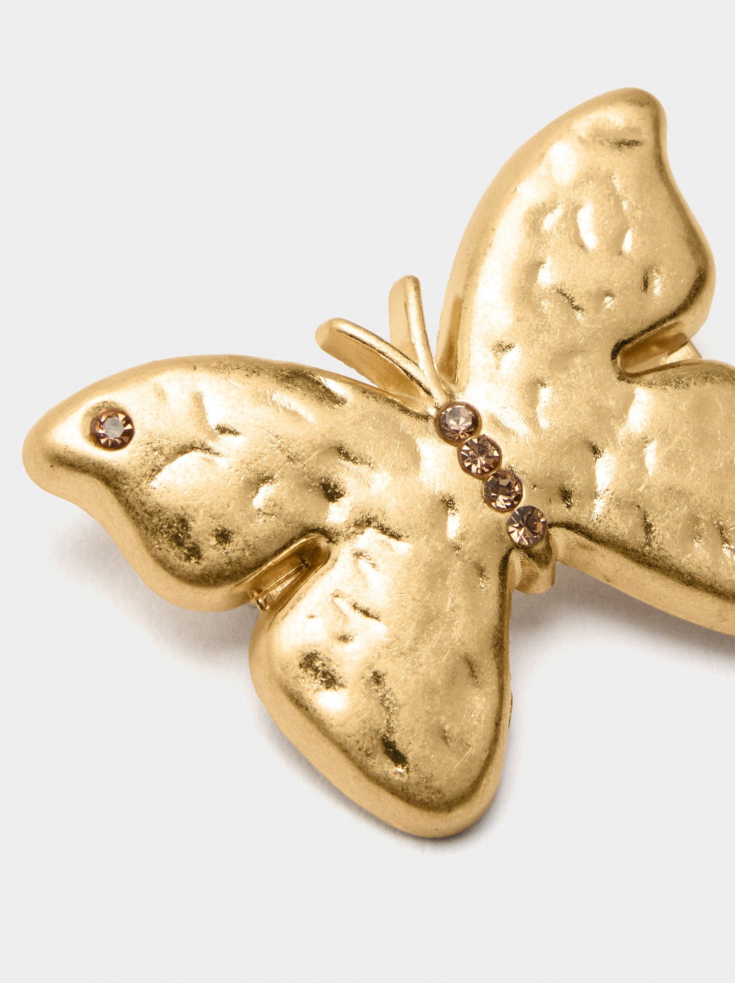 Butterfly Pin Brooch With Crystals