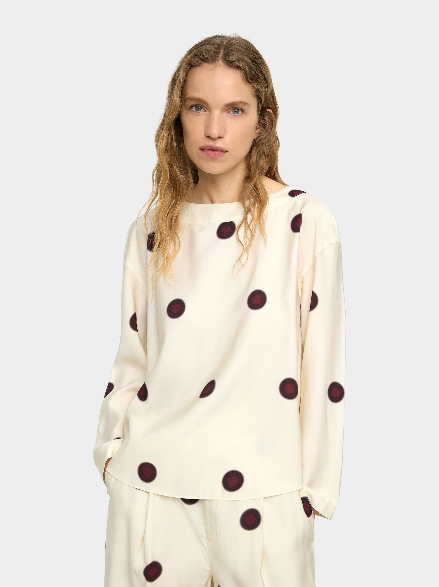 Blouse With Polka Dots