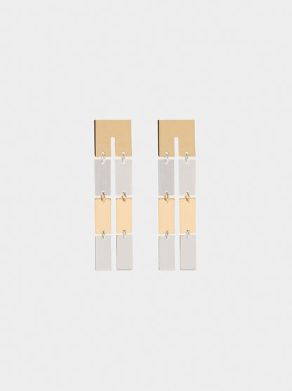Long Earrings With Double Effect