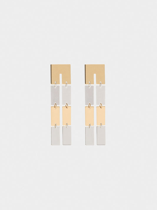 Long Earrings With Double Effect