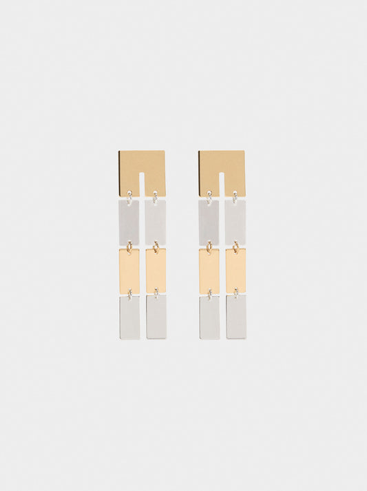 Long Earrings With Double Effect