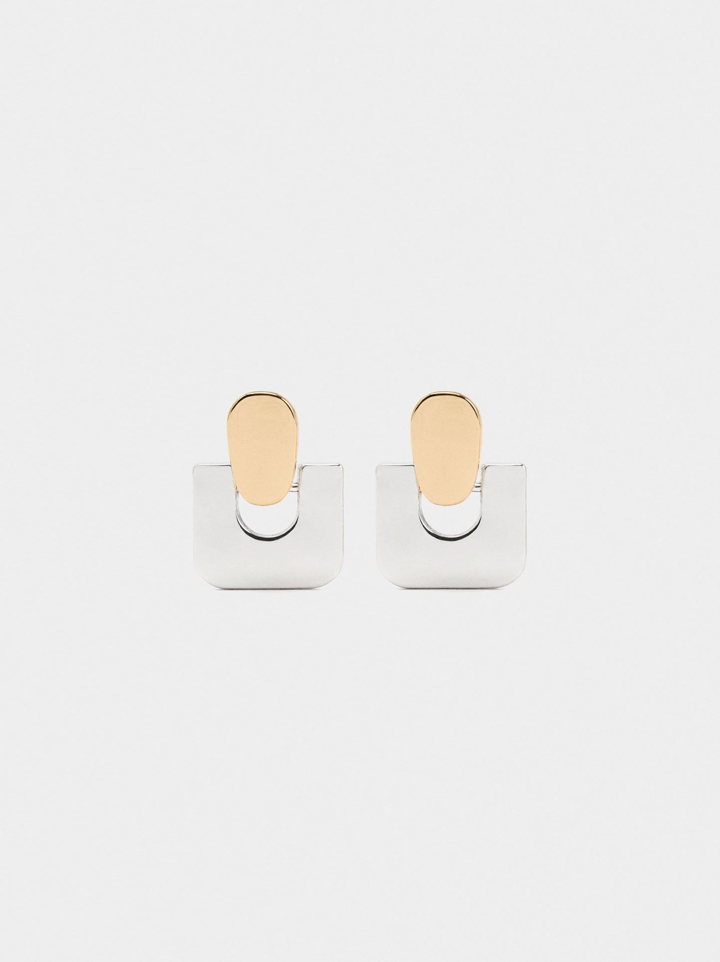 Bicolor Squares Earrings
