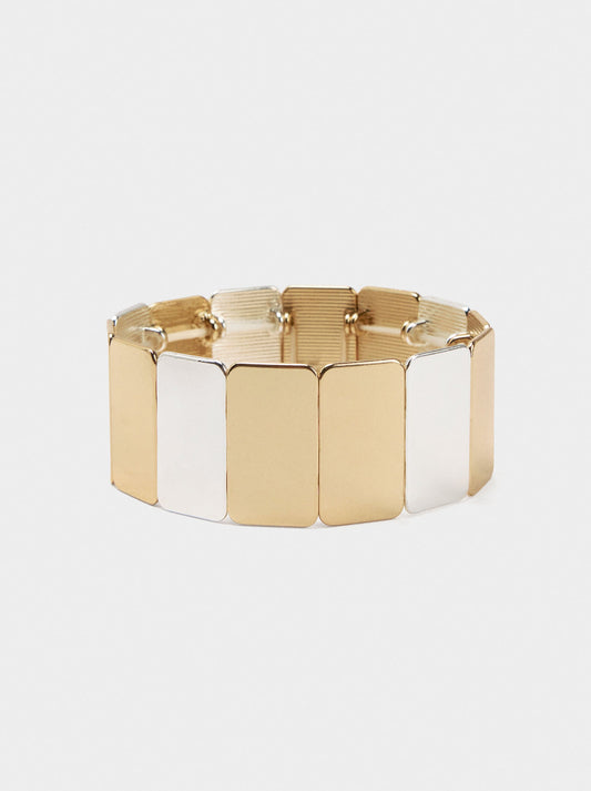Rectangular Bicolor Elastic Bracelet