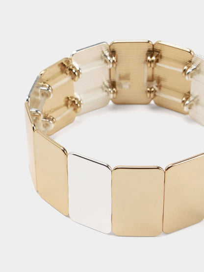 Rectangular Bicolor Elastic Bracelet