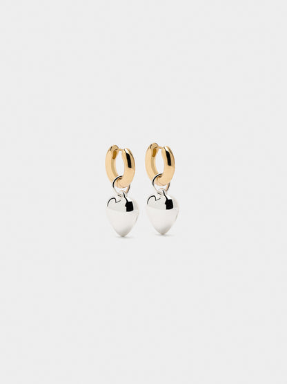 Hoop Earrings With Heart