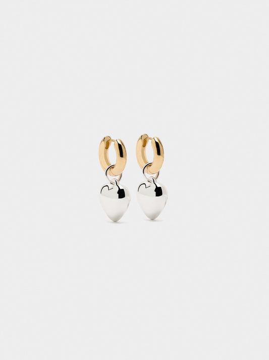 Hoop Earrings With Heart