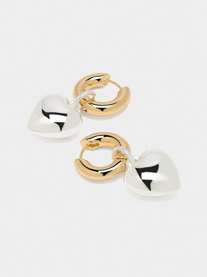 Hoop Earrings With Heart