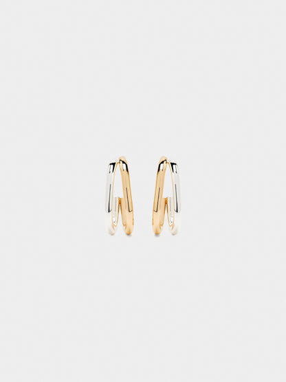 Bicolor Earrings With Double Effect