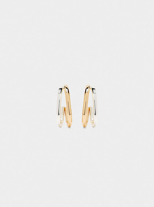Bicolor Earrings With Double Effect