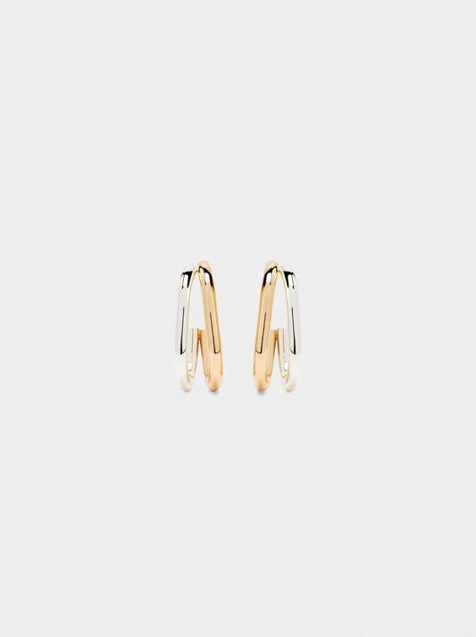 Bicolor Earrings With Double Effect
