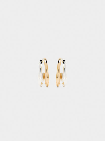 Bicolor Earrings With Double Effect