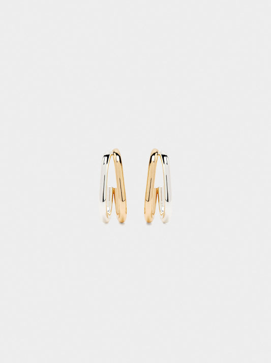 Bicolor Earrings With Double Effect