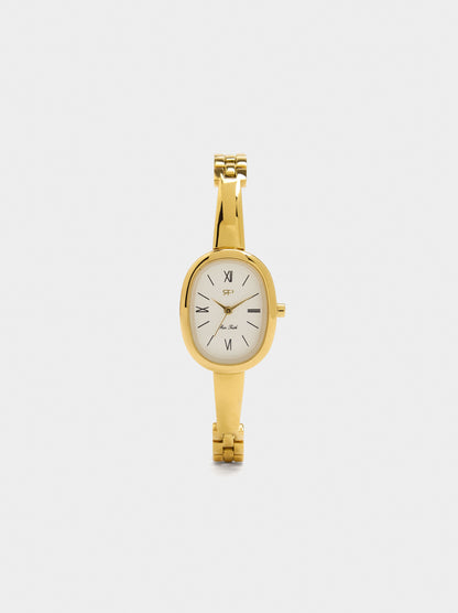 Oval Watch With Stainless Steel Bracelet