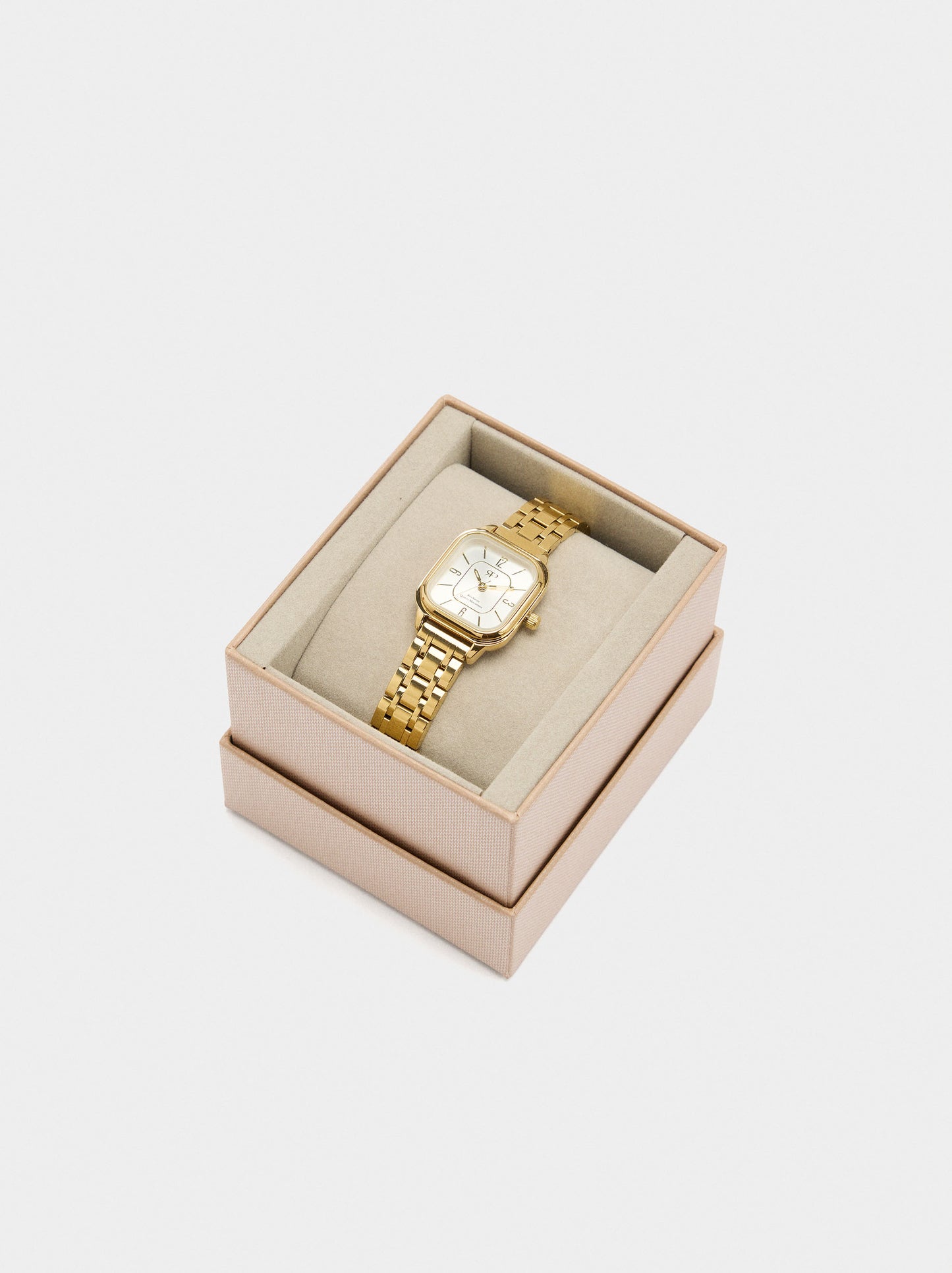 Square Watch With A Stainless Steel Bracelet