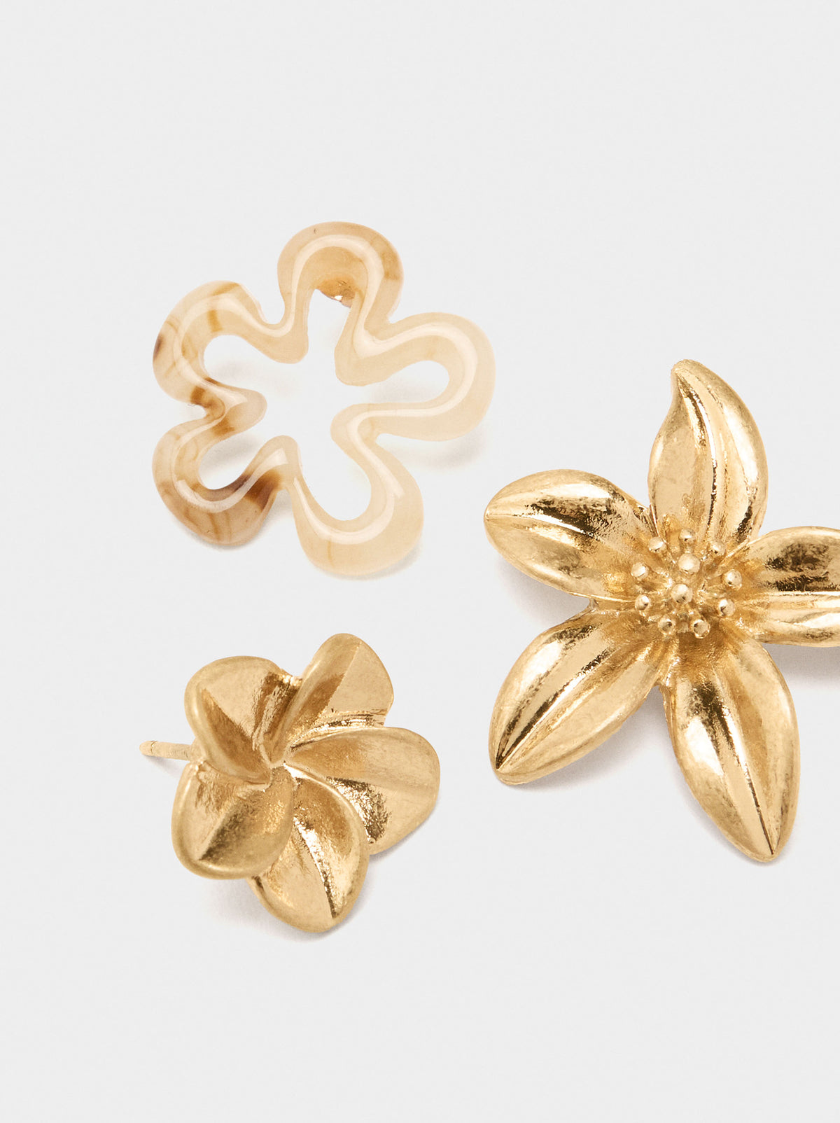 Set Of Flower Brooches