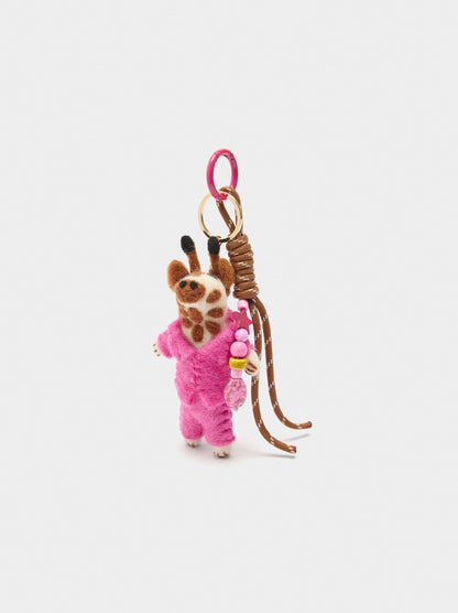 Keychain With Giraffe Charm