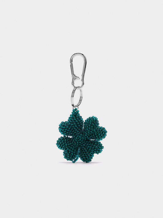 Keychain Charm Clover With Beads