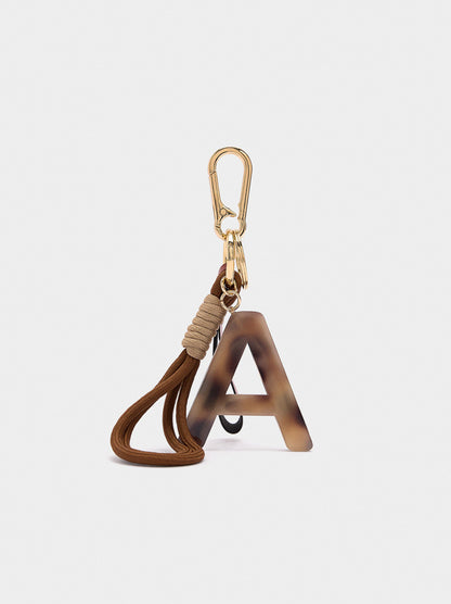 Keychain With Letter Charm