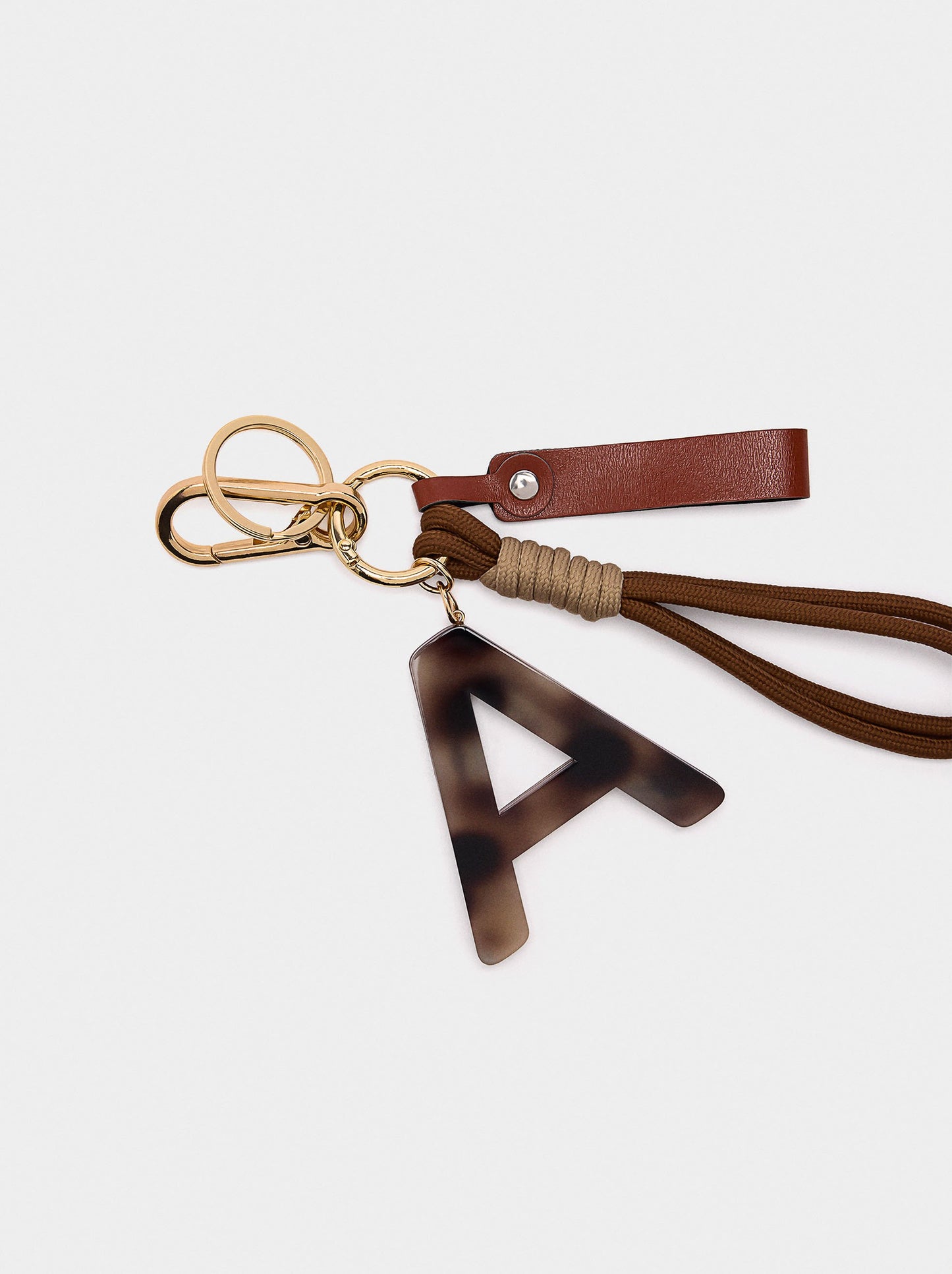 Keychain With Letter Charm