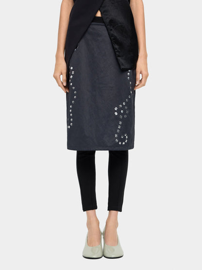 Midi Skirt With Rhinestones