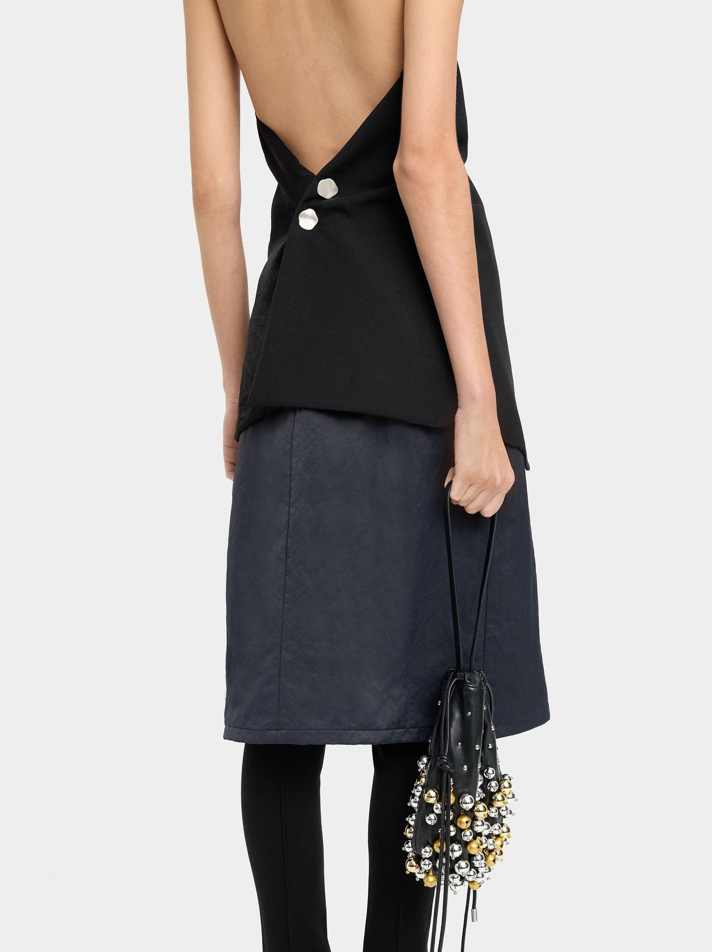 Midi Skirt With Rhinestones