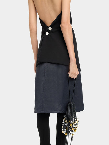 Midi Skirt With Rhinestones