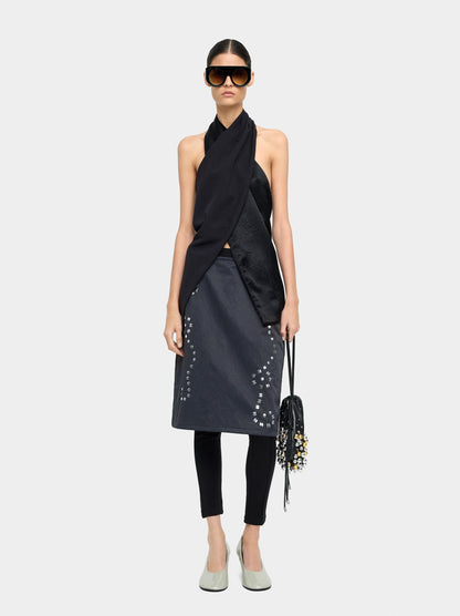 Midi Skirt With Rhinestones